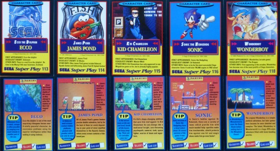 Sega Super Play: character cards